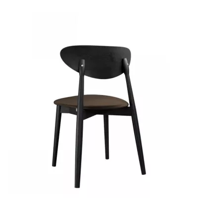 CIBOLO 4 kárpitozott szék az étkezőbe - fekete / sötétbarna