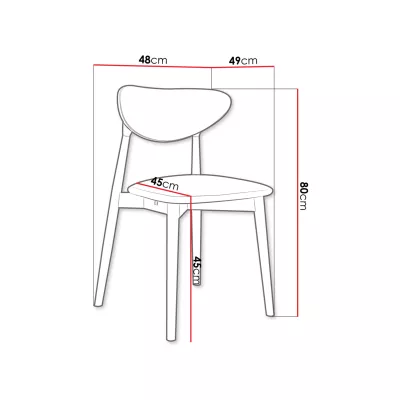 CIBOLO 4 kárpitozott szék az étkezőbe - bükk / krémszín