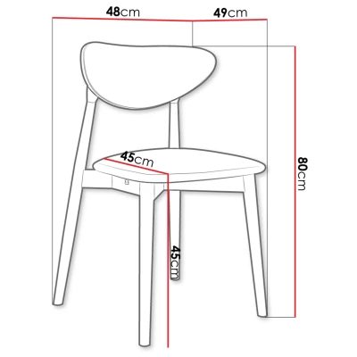 CIBOLO 4 kárpitozott szék az étkezőbe - fekete / sötétbarna