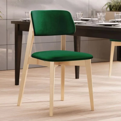 CIBOLO 2 kárpitozott konyhai szék - bükk / zöld