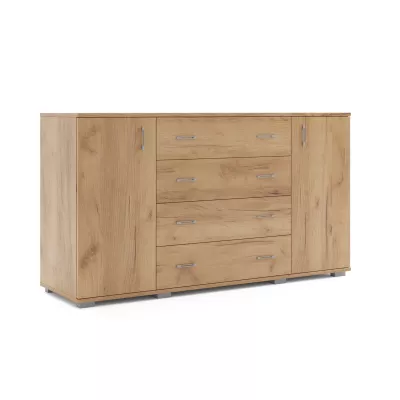 Nagy kombinált fiókos komód ELIANA - artisan tölgyfa arany