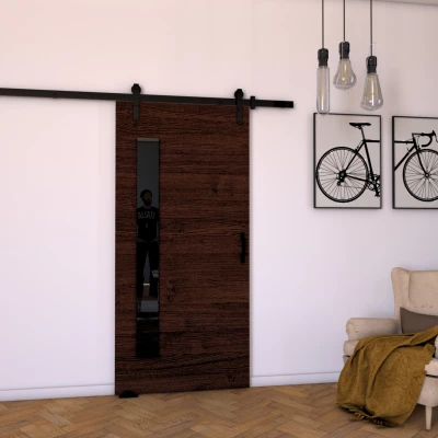 BUSHLAND 7 beltéri fali tolóajtó - 106 cm, wenge