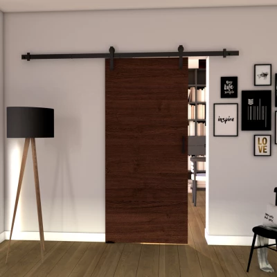 BUSHLAND 1 fali tolóajtó - 76 cm, wenge