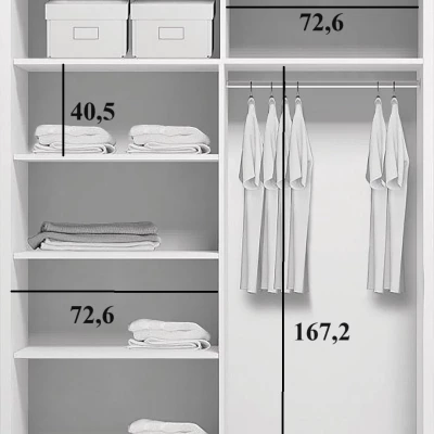 JESICCA 150/215-ös gardróbszekrény tükörrel - aranyszínű artisan tölgyfa