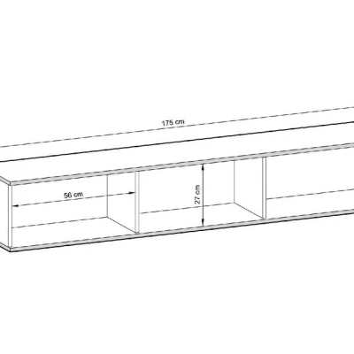 REFUGIO asztal TV alá - 175 cm, szürke