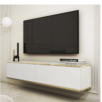 REFUGIO TV asztal - 135+I40 cm, fehér