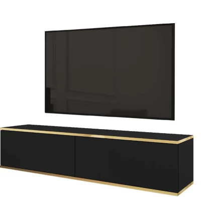 REFUGIO TV asztal - 135+I40 cm, fekete