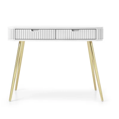 LOTAS fésülködőasztal - fehér / arany