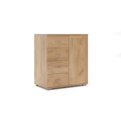 Keskeny fiókos komód ELIANA - artisan tölgyfa arany