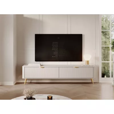 Széles TV-állvány CARtage - bézs