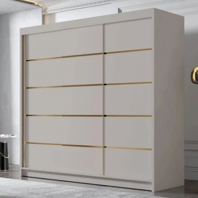 Gardróbszekrény 200 cm tolóajtókkal TIOGA - kasmír