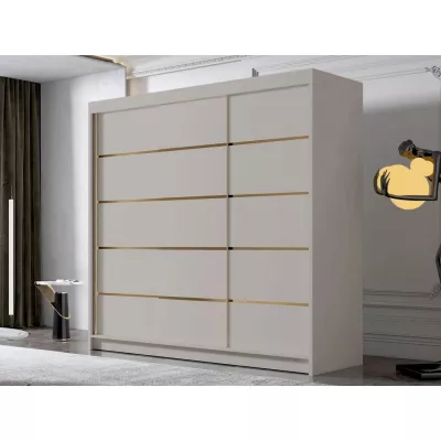 Gardróbszekrény 200 cm tolóajtókkal TIOGA - kasmír