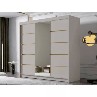 Nagy tükrös gardrób 200 cm TIOGA - kasmír