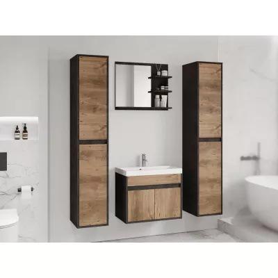 DENISON XL fürdőszoba szett tükörrel - matera / gesztenyebarna breslau