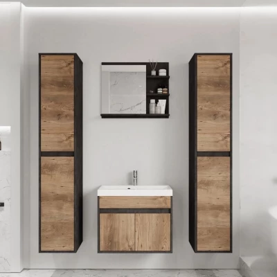 DENISON XL fürdőszoba szett tükörrel - matera / gesztenyebarna breslau
