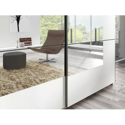 Tükrös gardrób 181 cm CROWEL - san remo tölgy / fehér