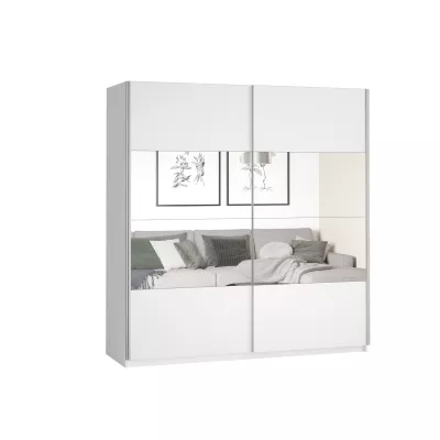 Tükrös gardrób 181 cm CROWEL - fehér