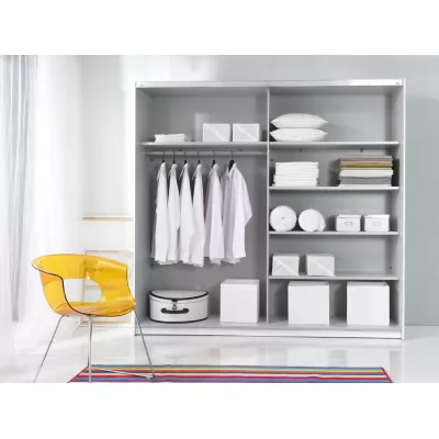 Tükrös gardrób 181 cm CROWEL - fehér