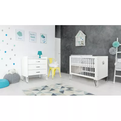 Rácsos kiságy 70x140 SISA - fehér
