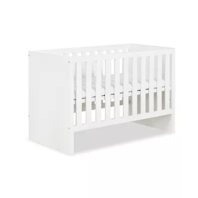 Rácsos kiságy 60x120 ALABANA korláttal - fehér