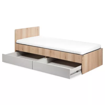 Gyerekágy 90x200 AGIRA fiókkal - bükk / szürke
