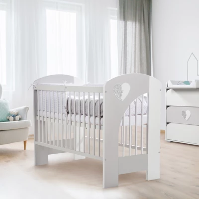 Gyermekágy 60x120 NADIA - fehér / szürke