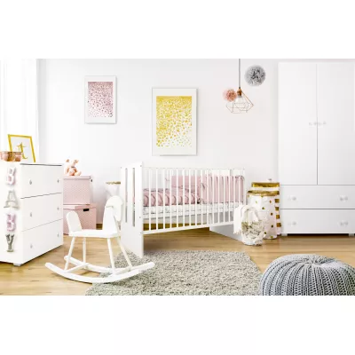 Rácsos kiságy 60x120 REVI - fehér