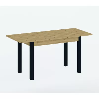 BOGATA kihúzható étkezőasztal - artisan tölgy / fekete