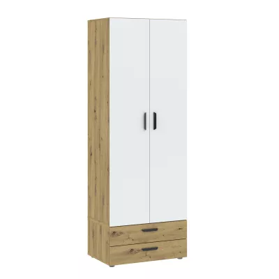Kétajtós szekrény 74 cm fiókokkal RICHLAND - artisan tölgyfa