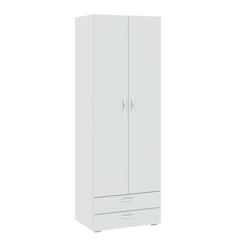 Kétajtós szekrény 74 cm fiókokkal RICHLAND - fehér