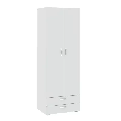 Kétajtós szekrény 74 cm fiókokkal RICHLAND - fehér