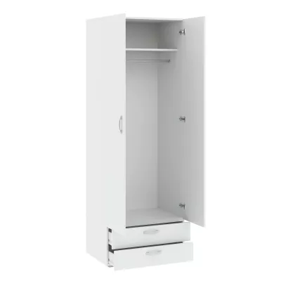 Kétajtós szekrény 74 cm fiókokkal RICHLAND - fehér