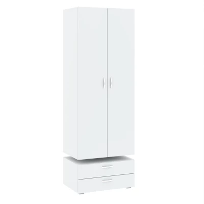 Kétajtós szekrény 74 cm fiókokkal RICHLAND - fehér