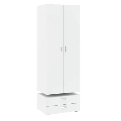 Kétajtós szekrény 74 cm fiókokkal RICHLAND - fehér