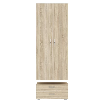 Kétajtós szekrény 74 cm fiókokkal RICHLAND - sonoma tölgyfa