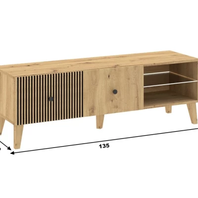 HEWITT TV állvány - artisan tölgyfa