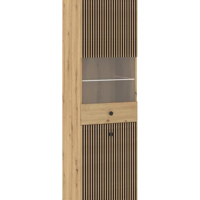 HEWITT keskeny vitrin - artisan tölgyfa