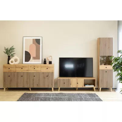 Nagy kombinált fiókos komód HEWITT - artisan tölgyfa