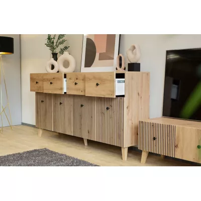 Nagy kombinált fiókos komód HEWITT - artisan tölgyfa
