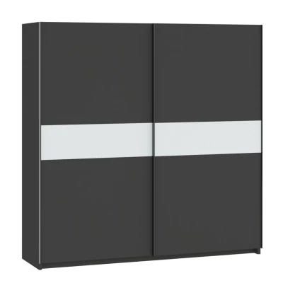 Gardrób 200 cm RANDLER - antracit / fehér