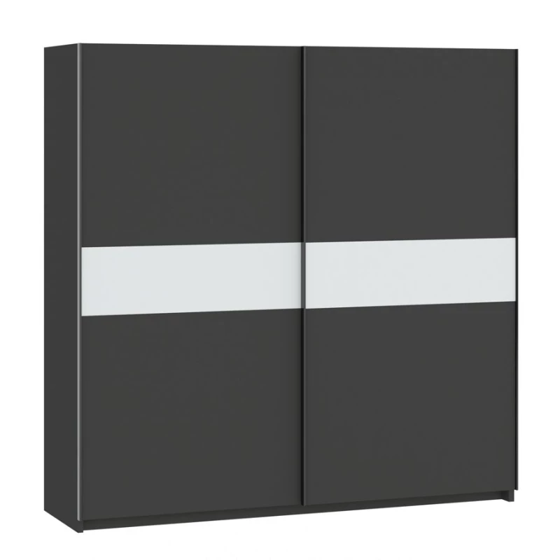 Gardrób 200 cm RANDLER - antracit / fehér