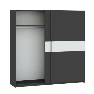 Gardrób 200 cm RANDLER - antracit / fehér
