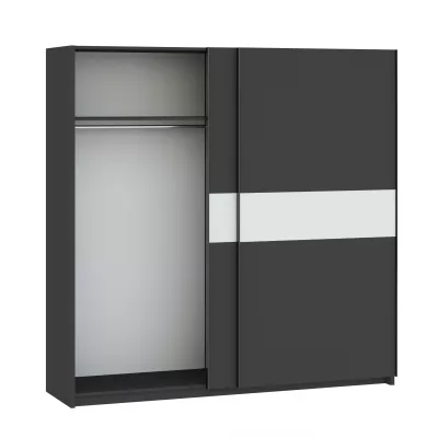 Gardrób 200 cm RANDLER - antracit / fehér