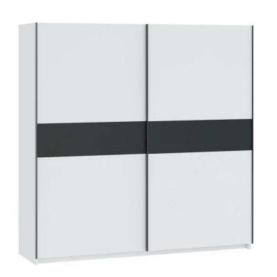 Gardrób 200 cm RANDLER - fehér / antracit