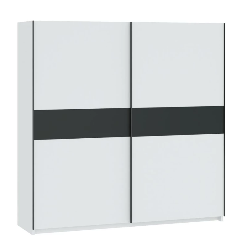 Gardrób 200 cm RANDLER - fehér / antracit
