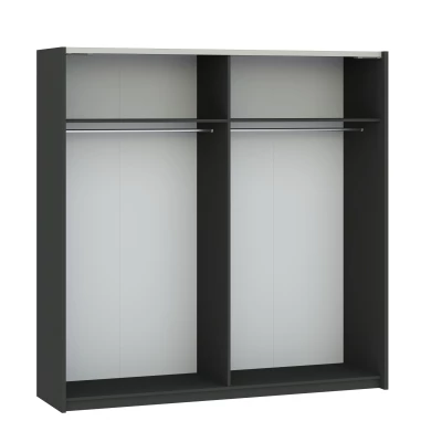Gardrób 200 cm RANDLER - antracit / fehér