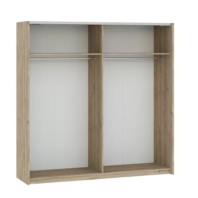 Gardrób 200 cm RANDLER - hikori dió / fehér