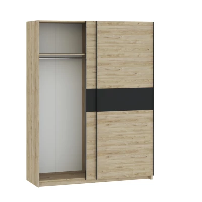Gardrób 151 cm RANDLER - hikori dió / antracit