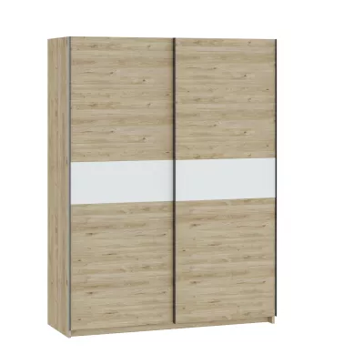 Gardrób 151 cm RANDLER - hikori dió / fehér