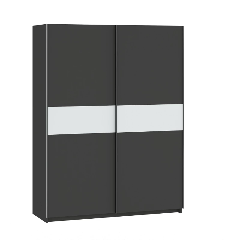 Gardrób 151 cm RANDLER - antracit / fehér